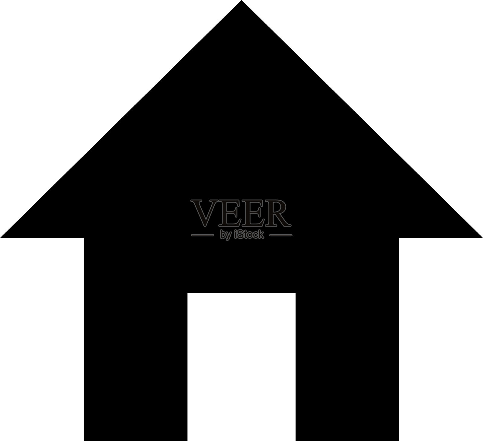 家图标。房子图标矢量插图。插画图片素材