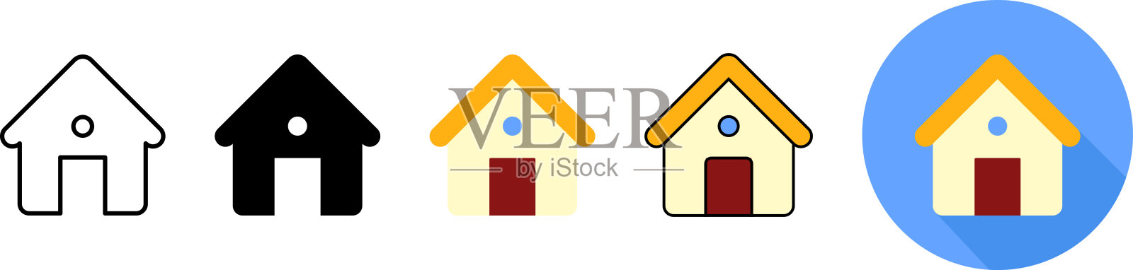 家图标。房子图标矢量插图。插画图片素材