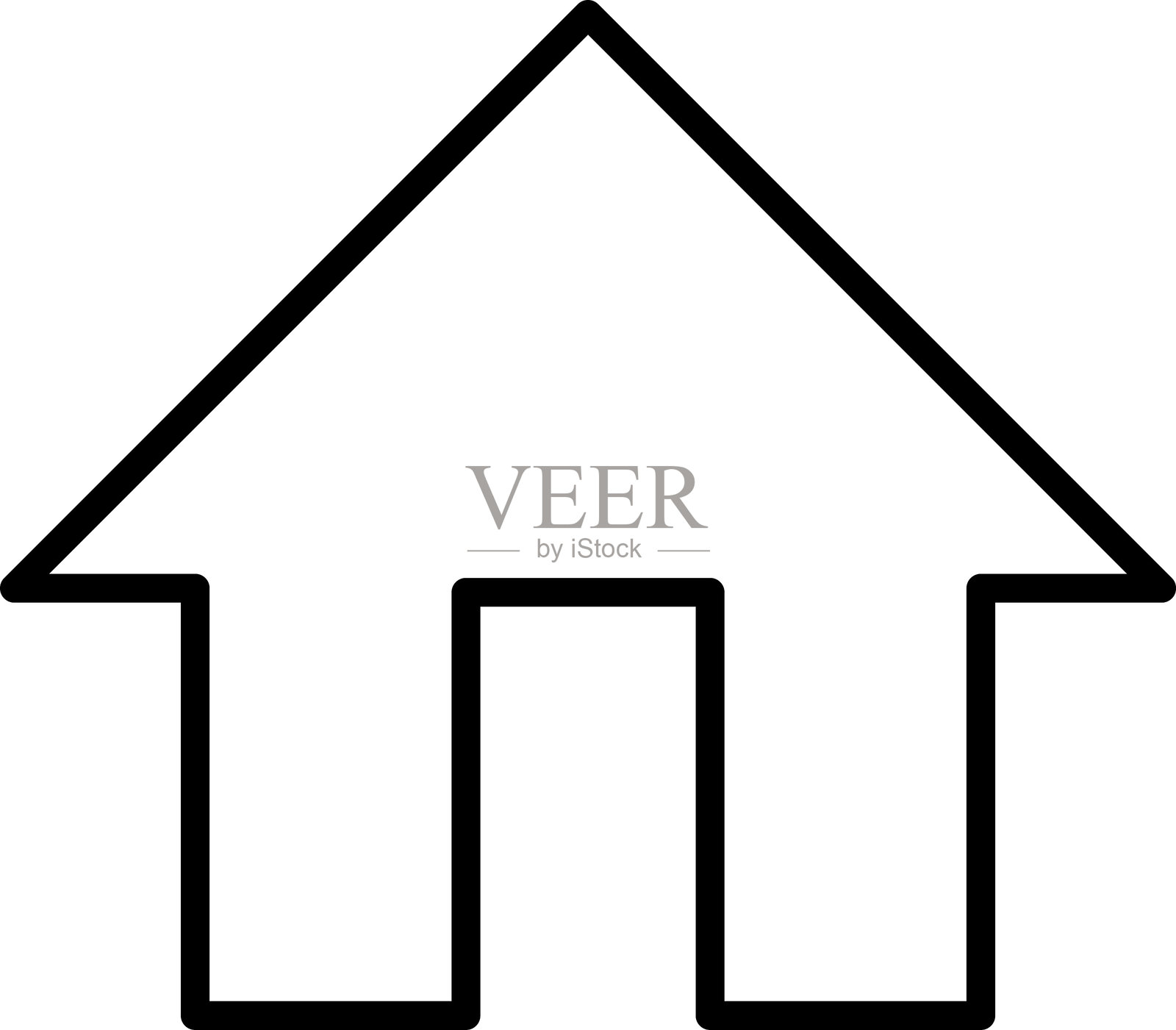 家图标。房子图标矢量插图。插画图片素材