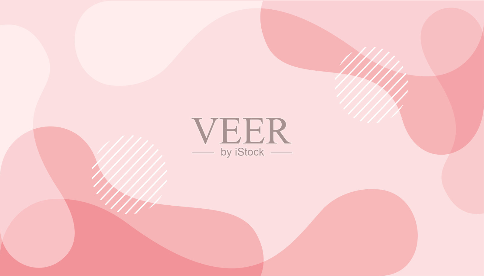 抽象粉色背景。几何圆形效果风格。现代极简主义横幅背景插图插画图片素材