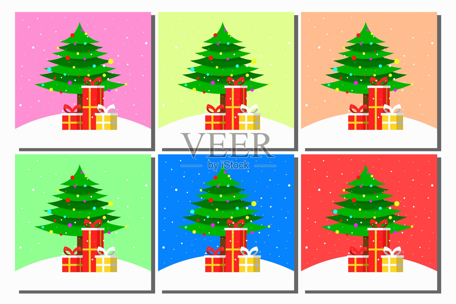 假期与礼物插画图片素材