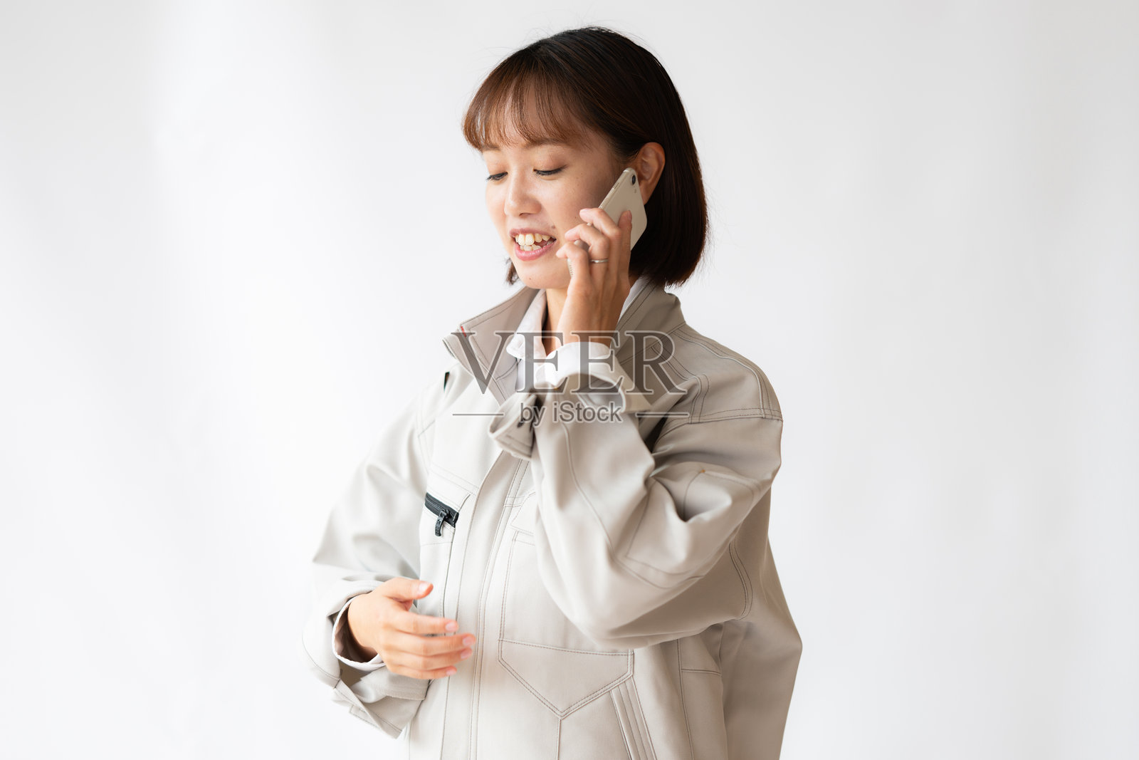 手机和女人照片摄影图片