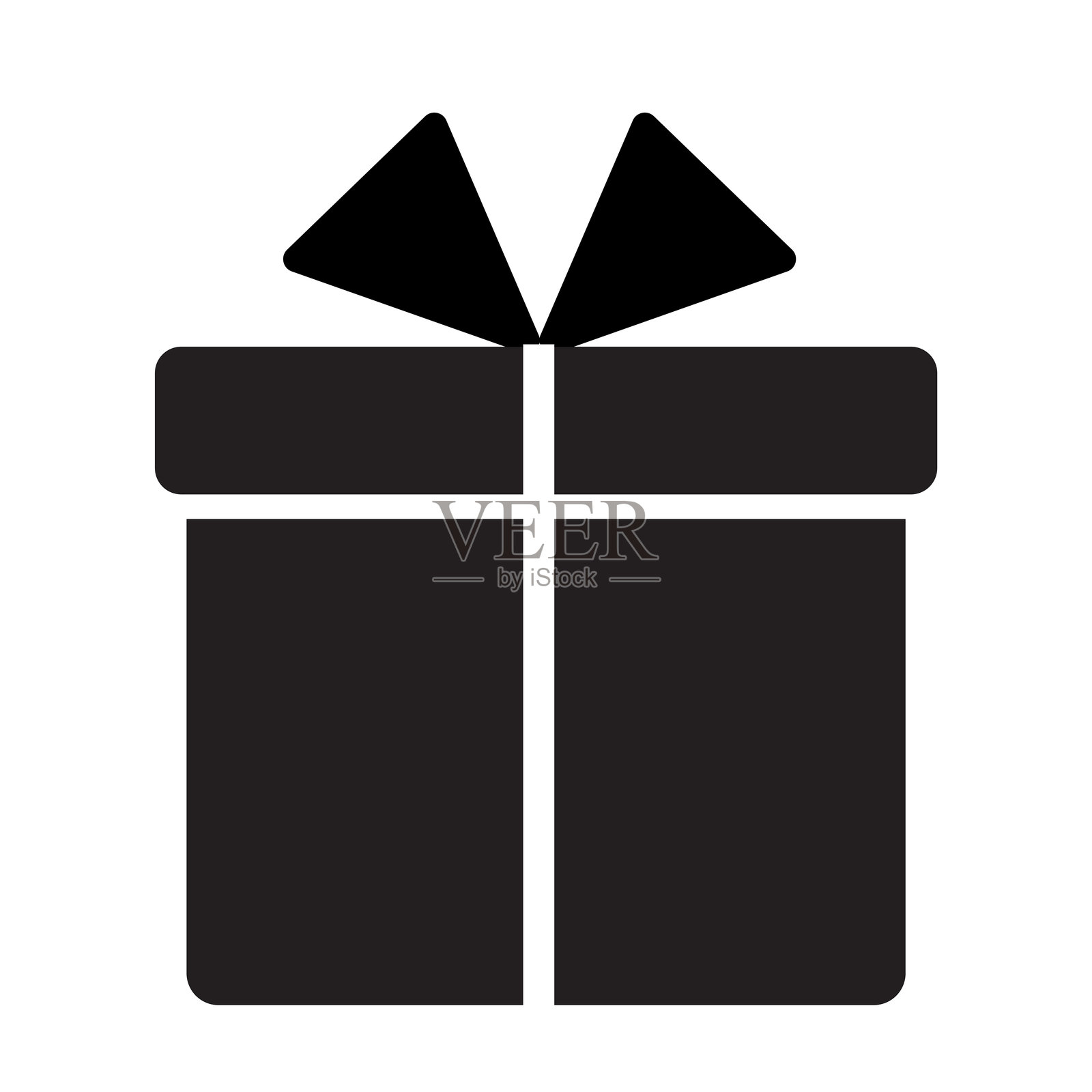 礼品盒图标。白色背景上的礼品矢量图标。圣诞礼品盒线条图标，适用于新年和圣诞节。插画图片素材