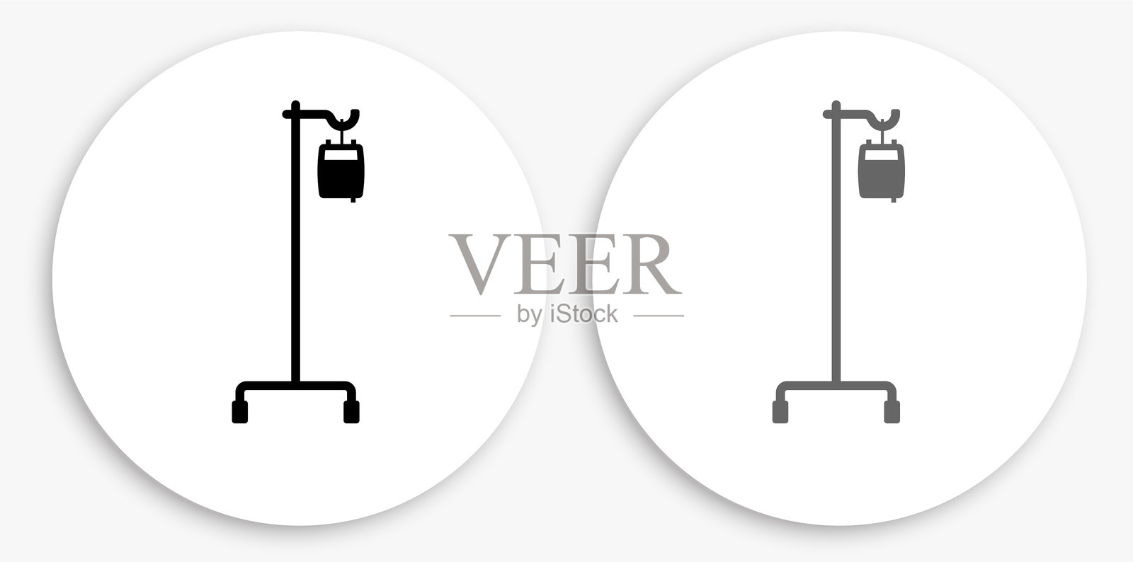 IV医用液体黑白圆形图标设计元素图片