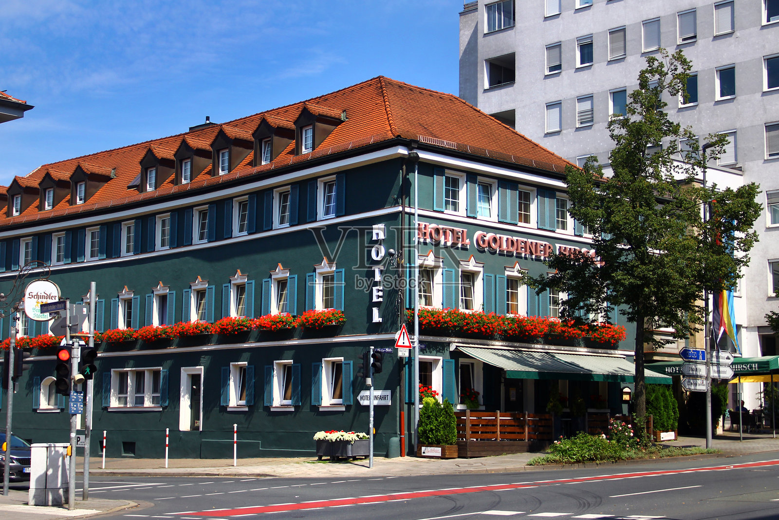 德国拜罗伊特的巴恩霍夫大街街景照片摄影图片