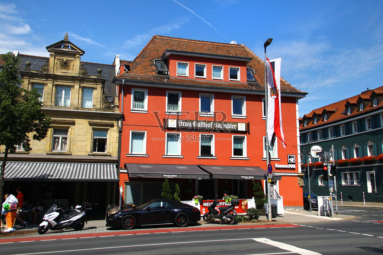 德国拜罗伊特的巴恩霍夫大街街景照片摄影图片