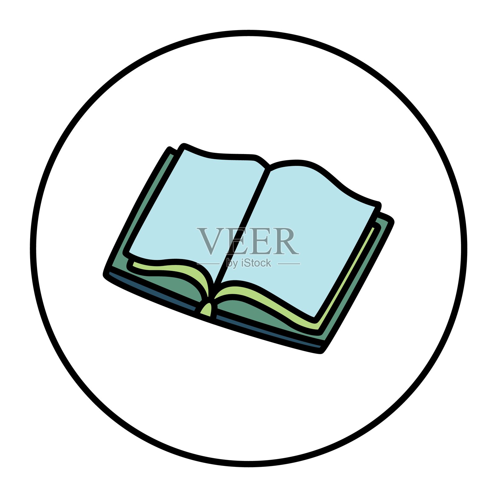 手绘的简约风格涂鸦书图标。知识象征插画图片素材