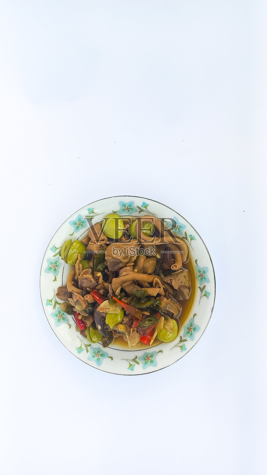 炒肝和胗照片摄影图片