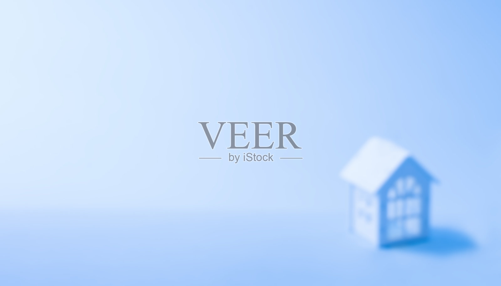 房地产蓝色模糊背景。照片摄影图片