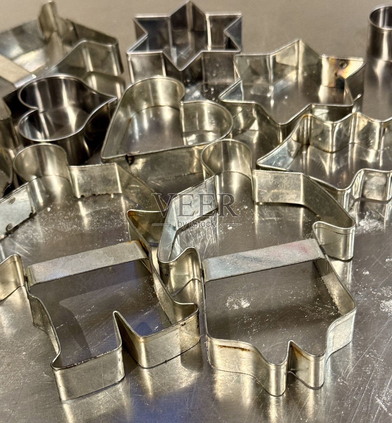 姜饼饼干切模照片摄影图片