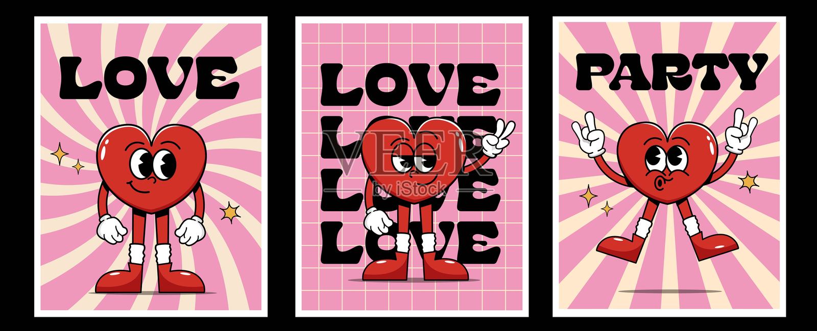 复古时尚海报。插画图片素材