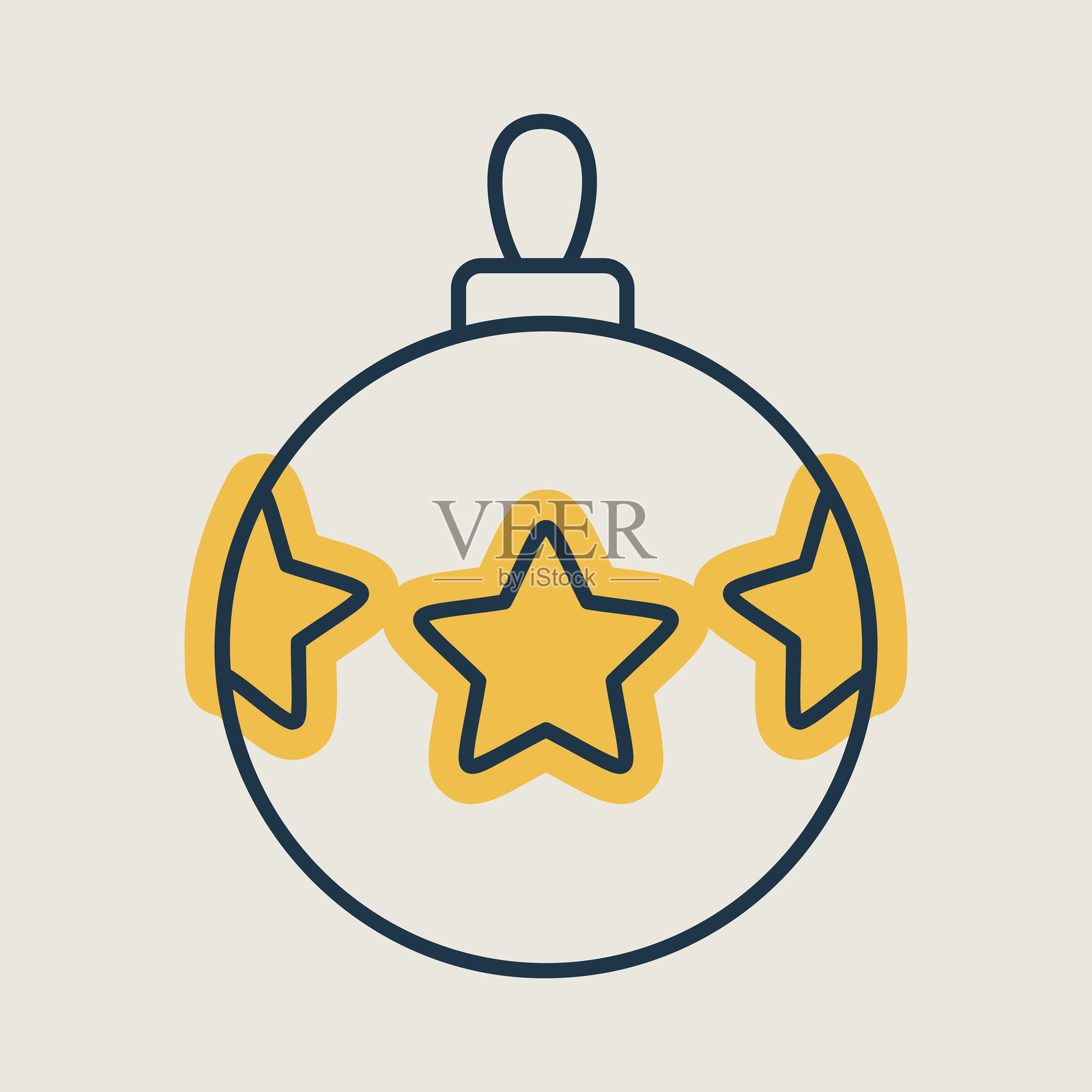 圣诞优雅舞会的浮雕图案图标插画图片素材