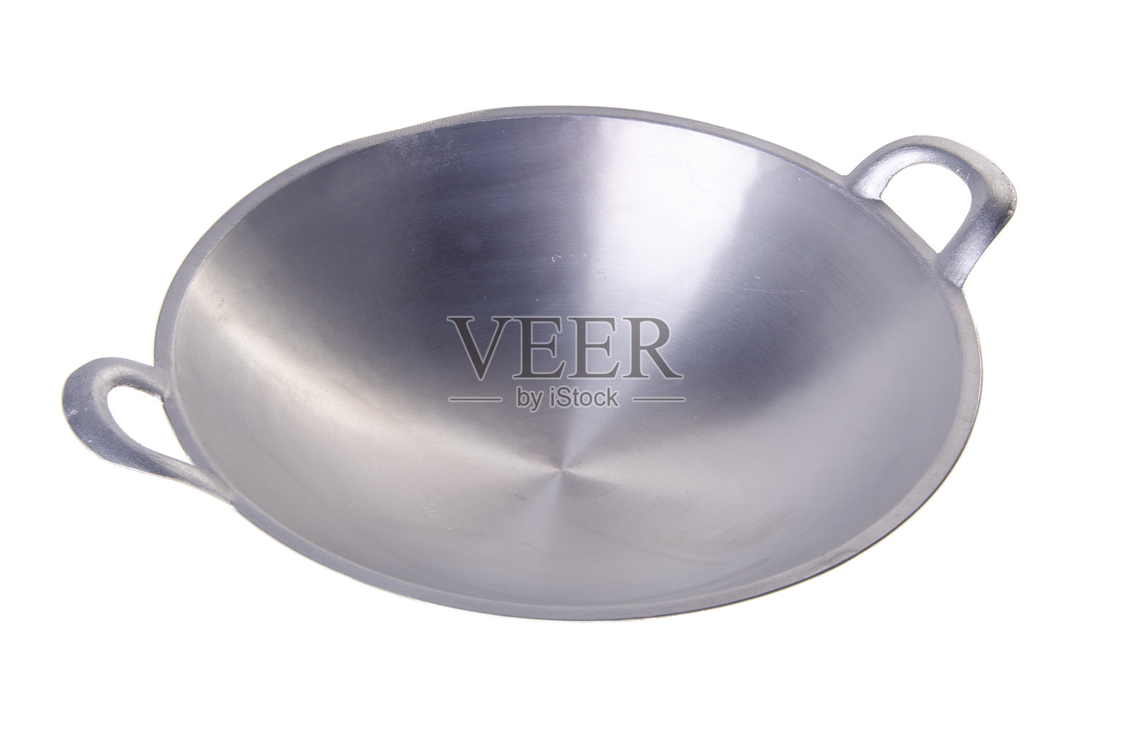 高角度视图的餐具与白色背景照片摄影图片