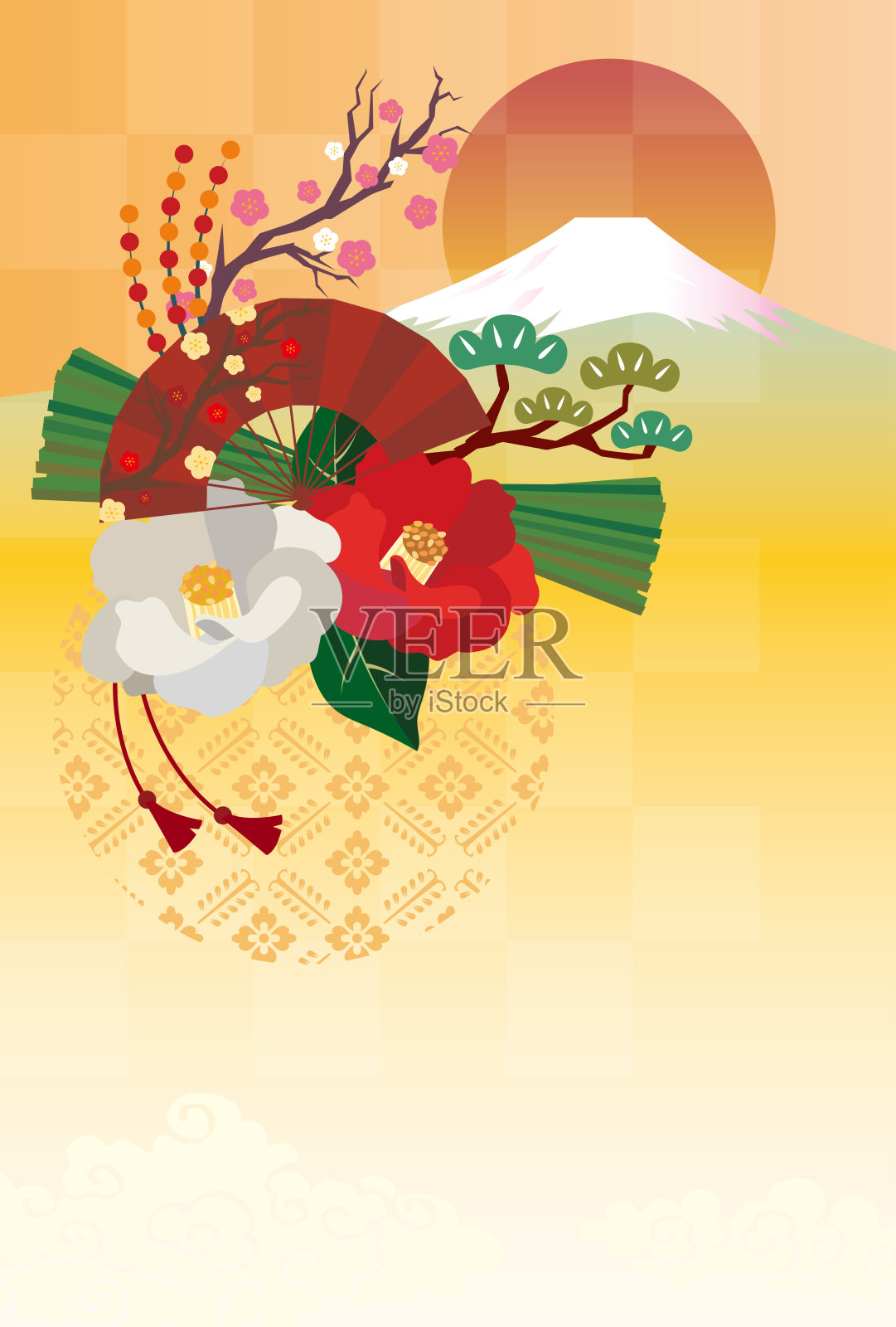 新年贺卡 蛇年插图素材插画图片素材