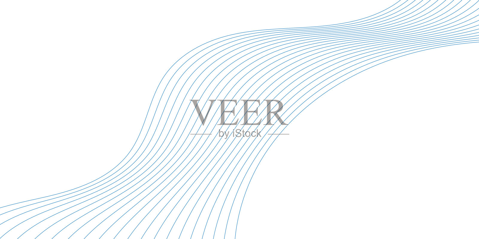 抽象线条波动科技商业背景插画图片素材