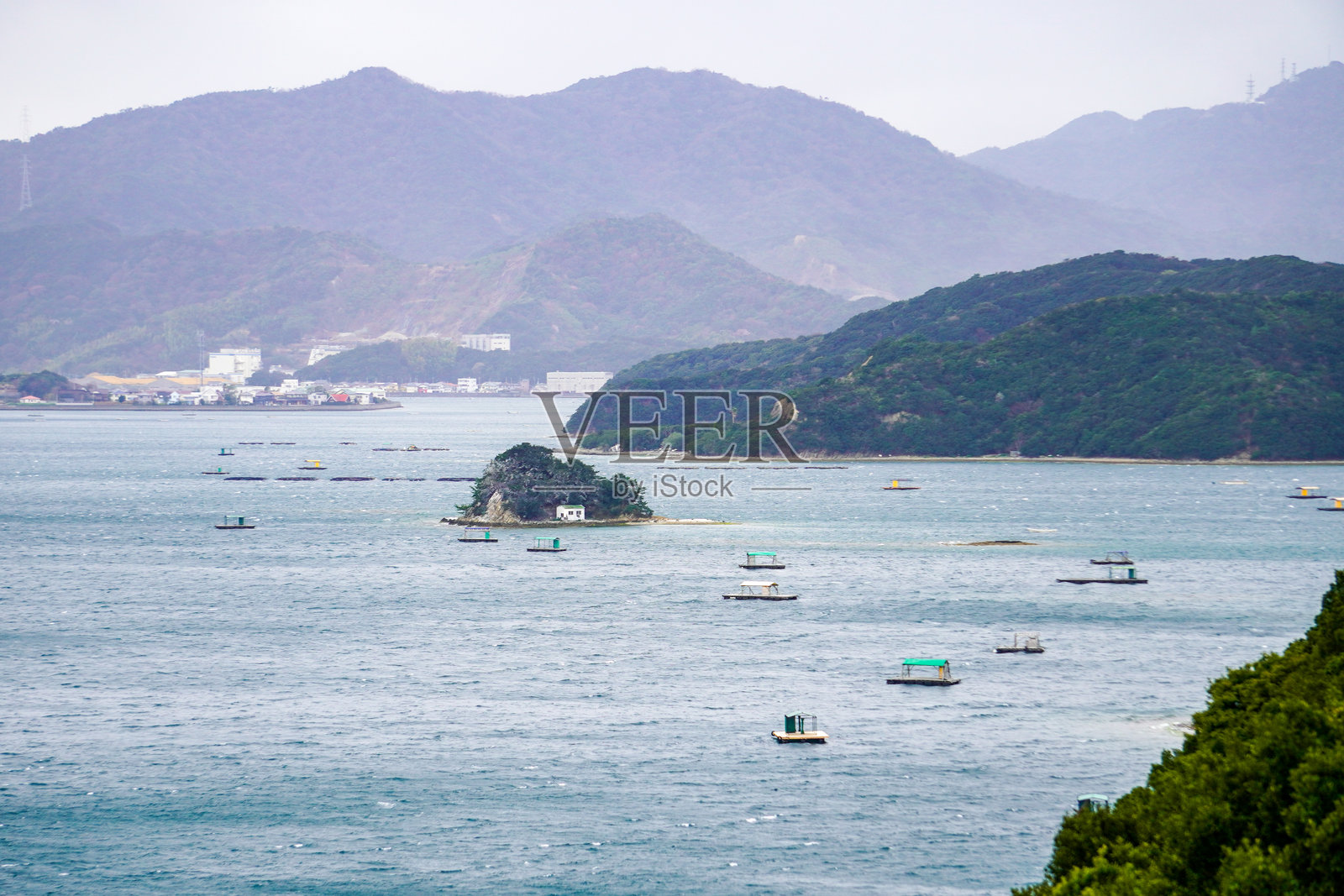 在德岛县鸣门市的内海筏钓照片摄影图片
