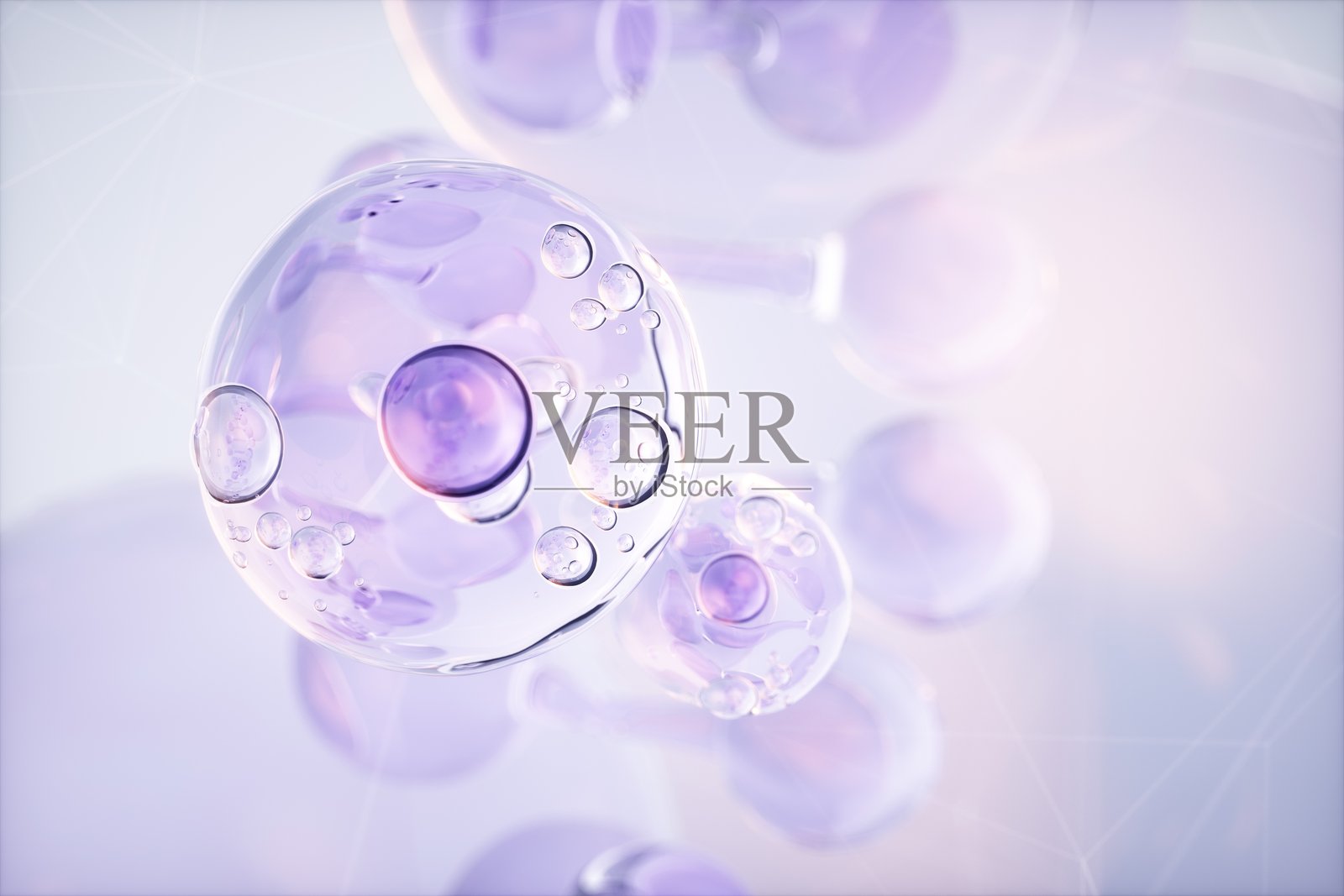 微观粒子的3D渲染图照片摄影图片