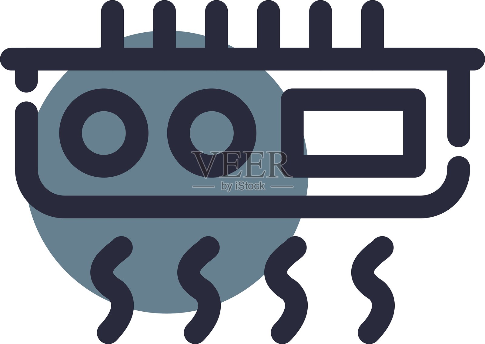 烟雾探测器图标插画图片素材