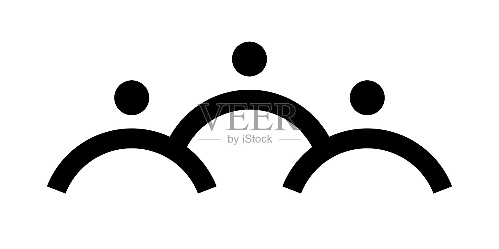 人和统一标志矢量插图。协作，团队合作，团结一致。插画图片素材