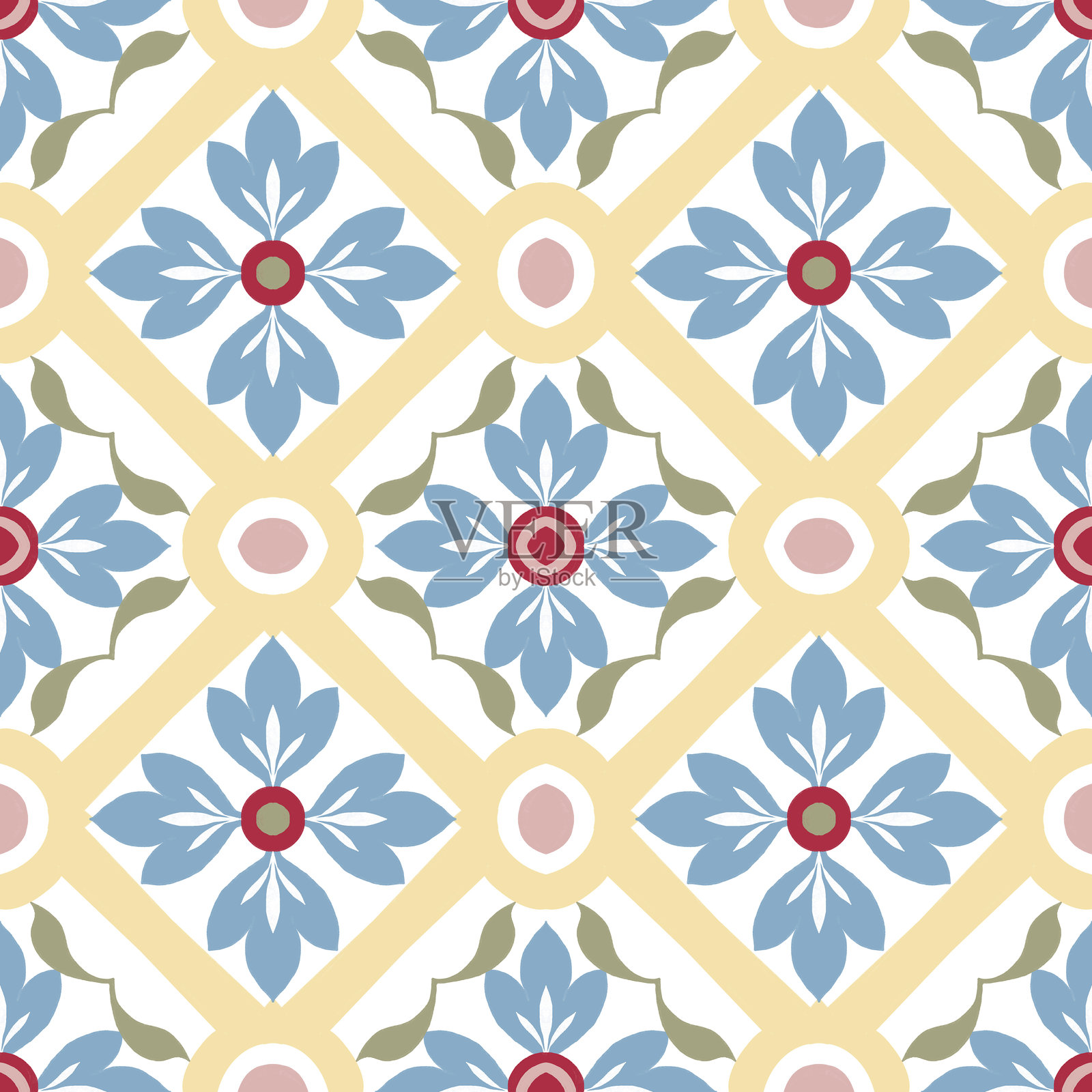 传统图案无缝背景插画图片素材