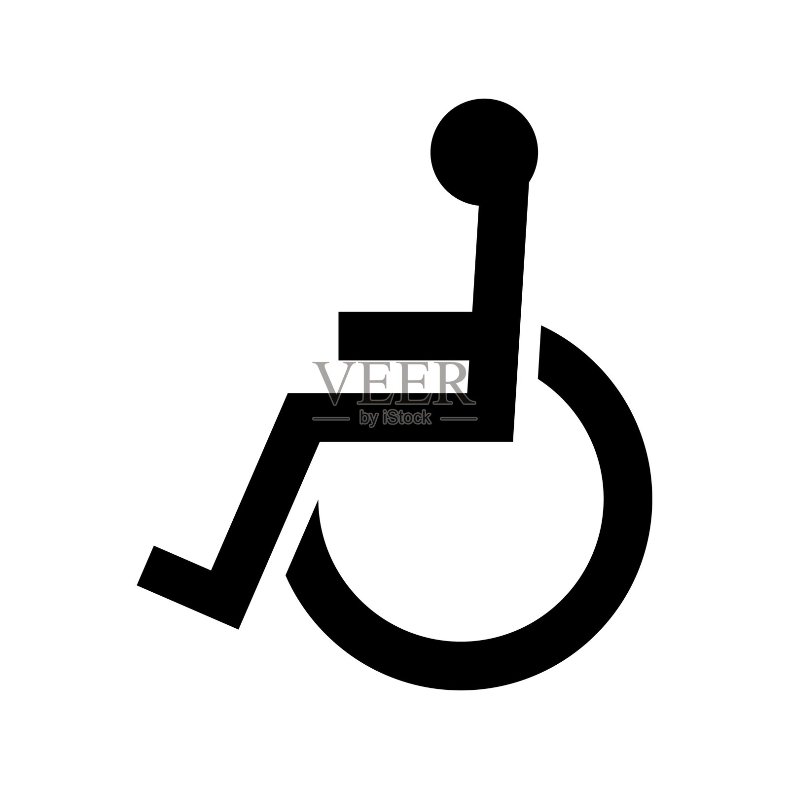 轮椅残疾人图标，孤立设计。插画图片素材