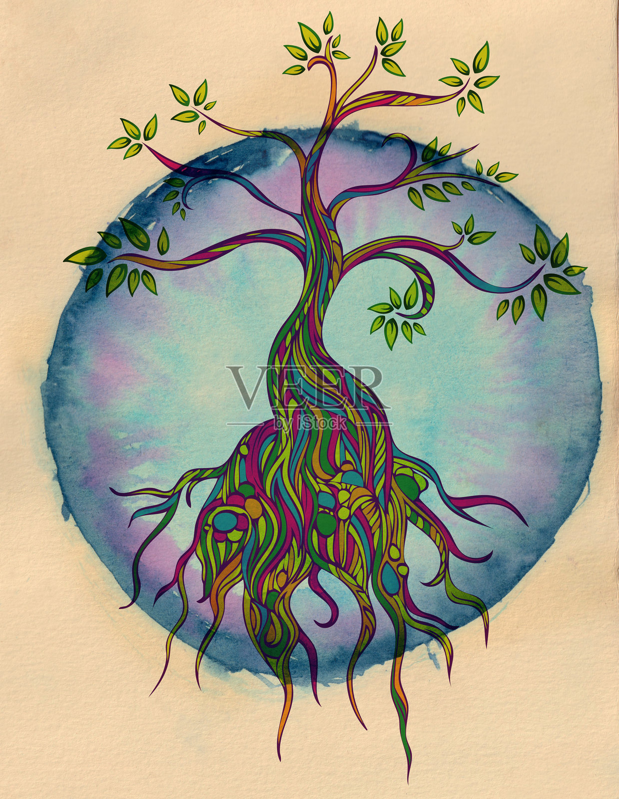 新树球插画图片素材