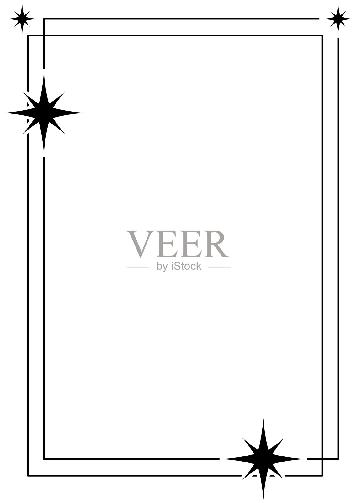 不同星星的框架集合。极简线性框架、拱门、元素、几何形状和线条。带闪光的拱形框架，适用于海报设计的框架，现代风格的矢量插图。插画图片素材