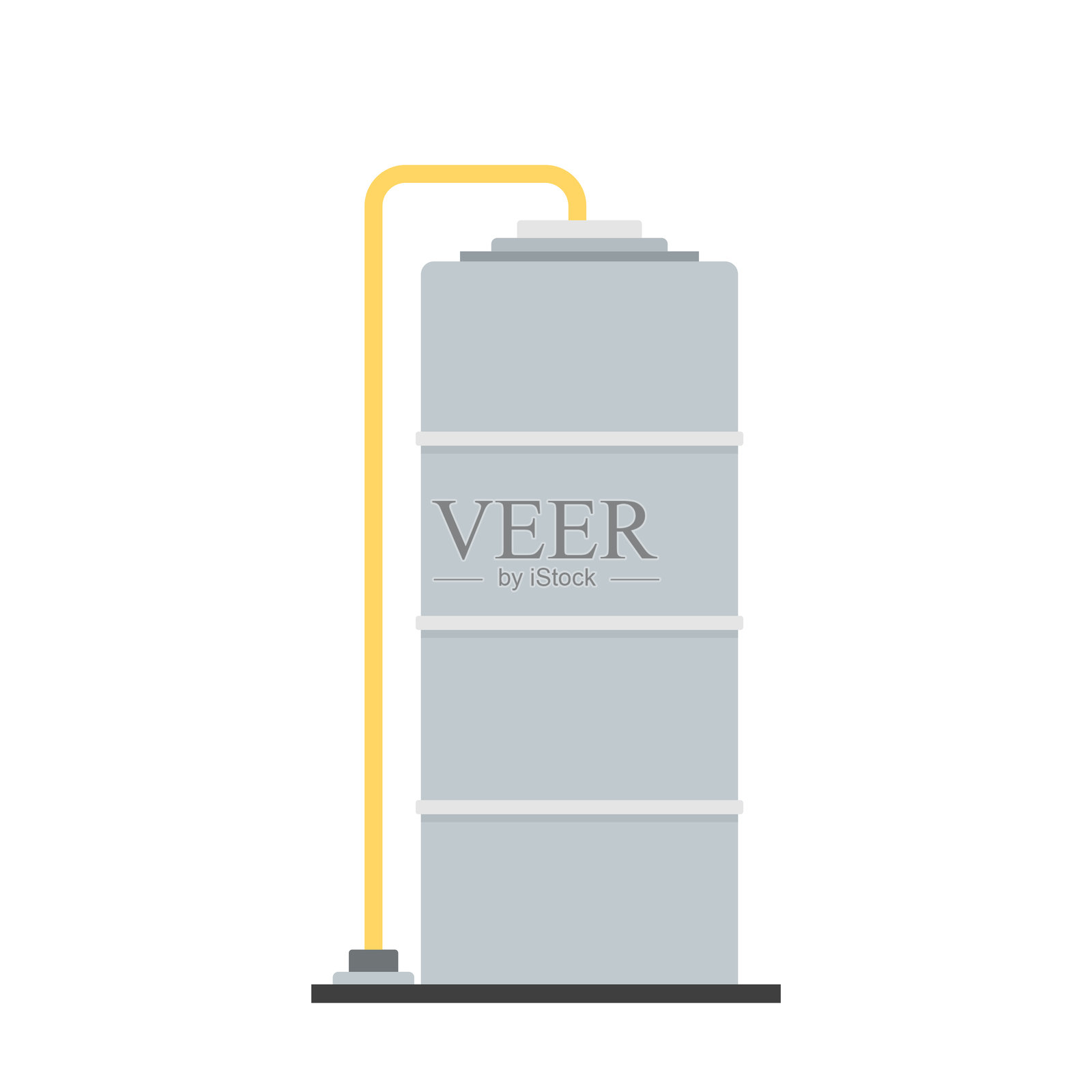 储水罐。水箱矢量图。水龙头。白色背景上的水箱。插画图片素材