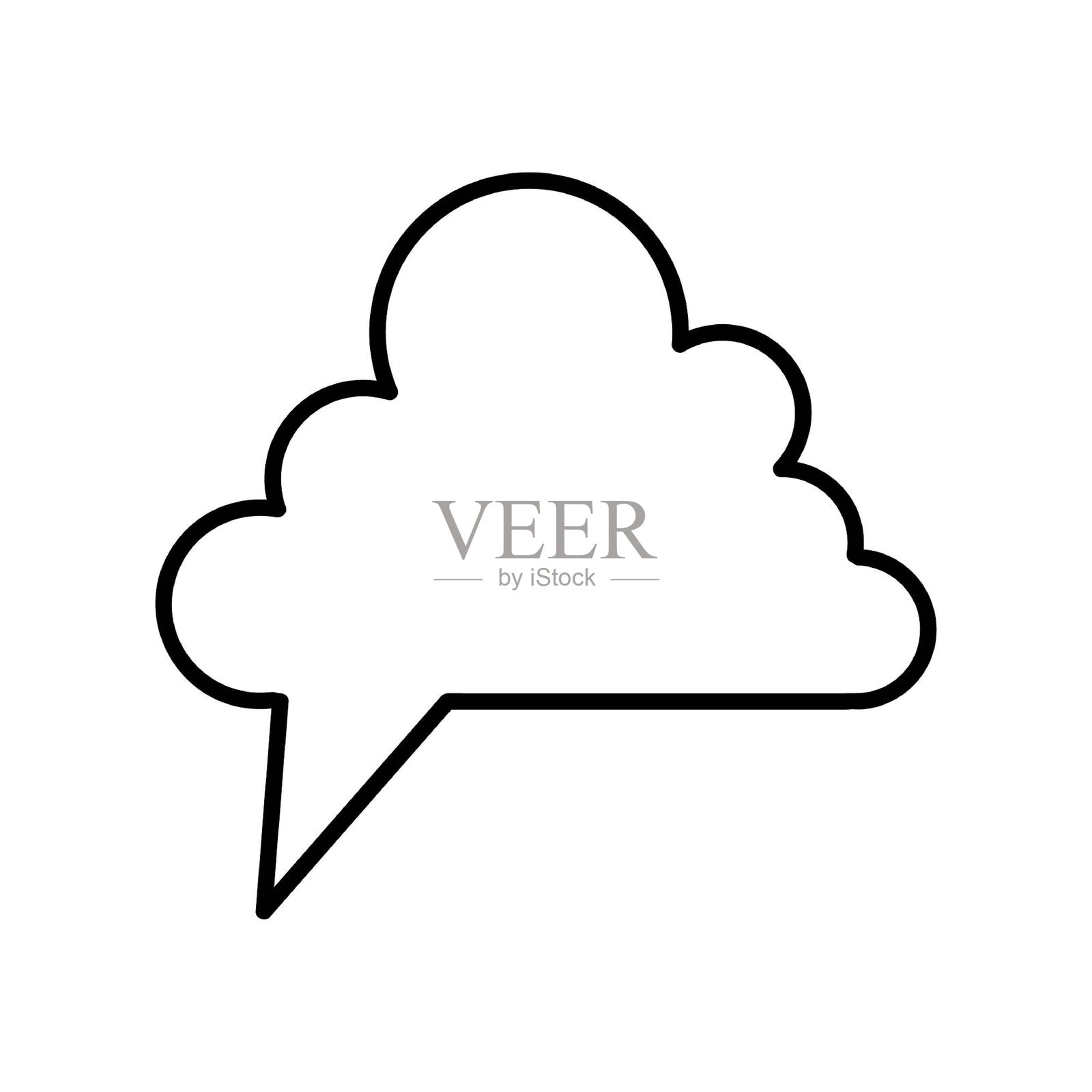 聊天气泡云矢量图标符号图形独立标志网页图标设计插画图片素材