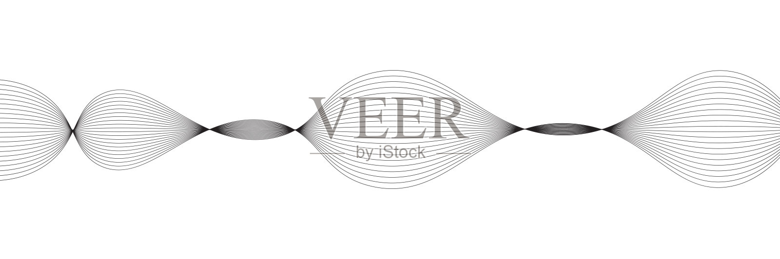 白色抽象背景与波浪线。数字未来科技概念。曲线波浪科技线。插画图片素材