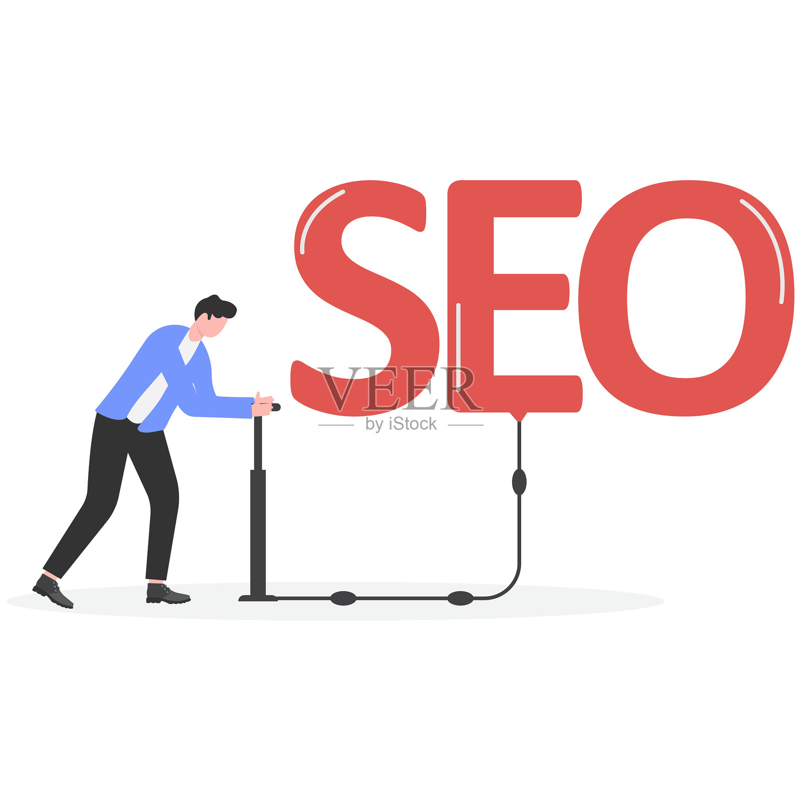 搜索、发现或研究，搜索引擎优化，寻找信息，寻找新工作或探索网站的概念插画图片素材