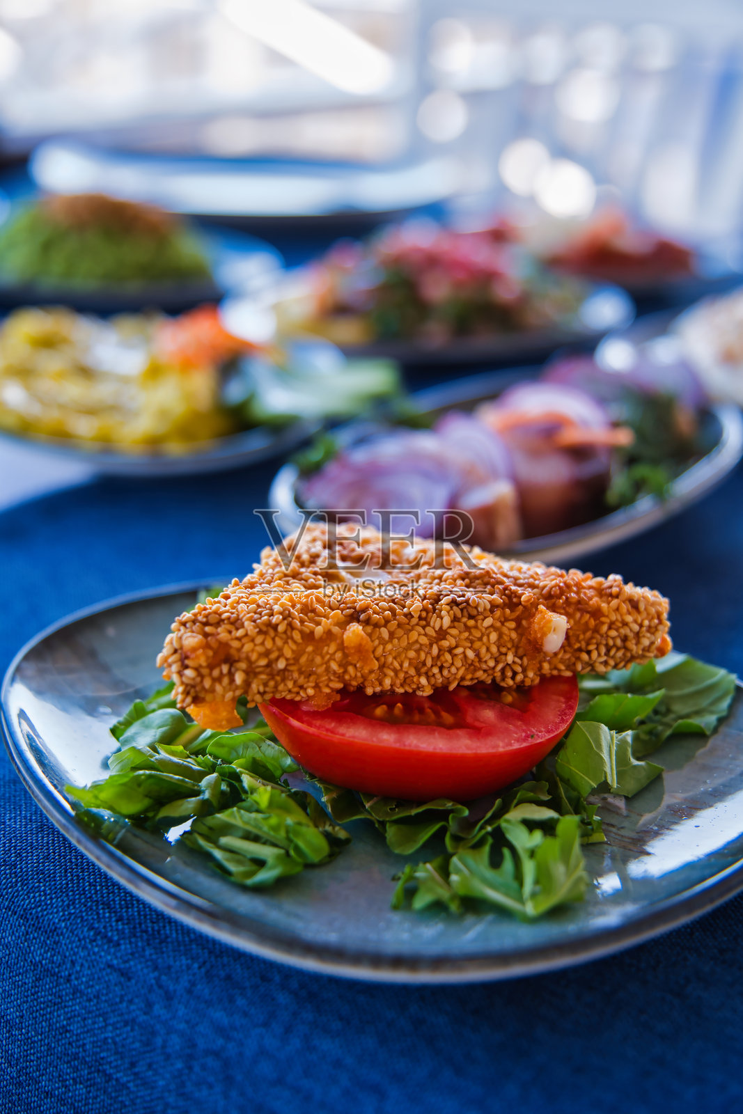 海边的美食照片摄影图片