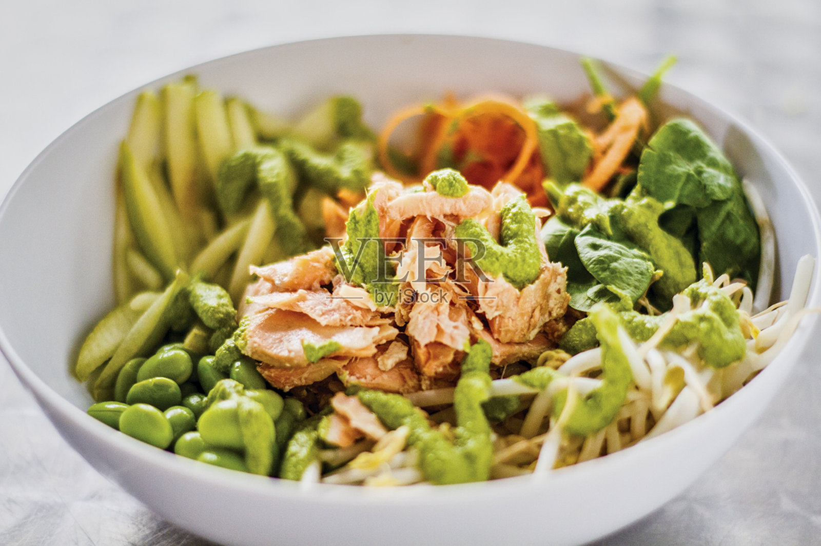 三文鱼碗照片摄影图片