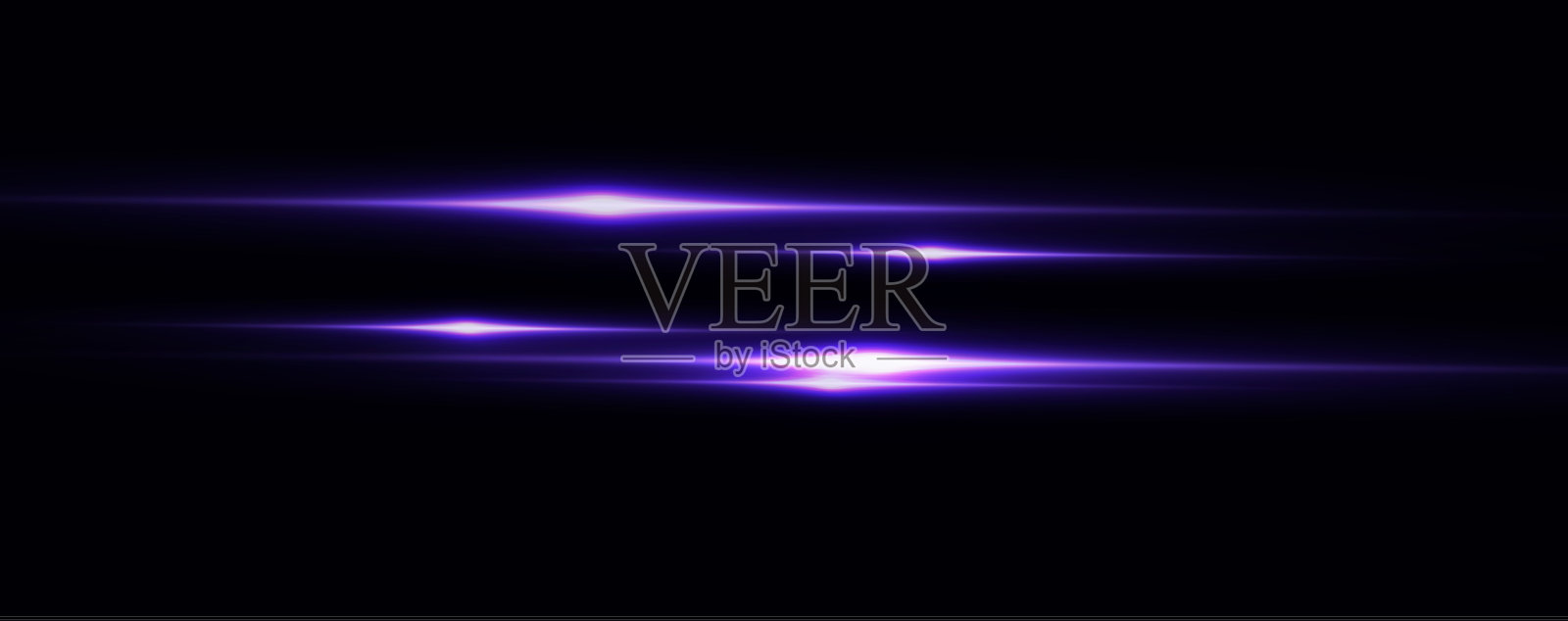 粉色线条水平镜头，光晕，激光束，光晕，光线，黑色背景上的发光条纹，抽象发光背景。插画图片素材