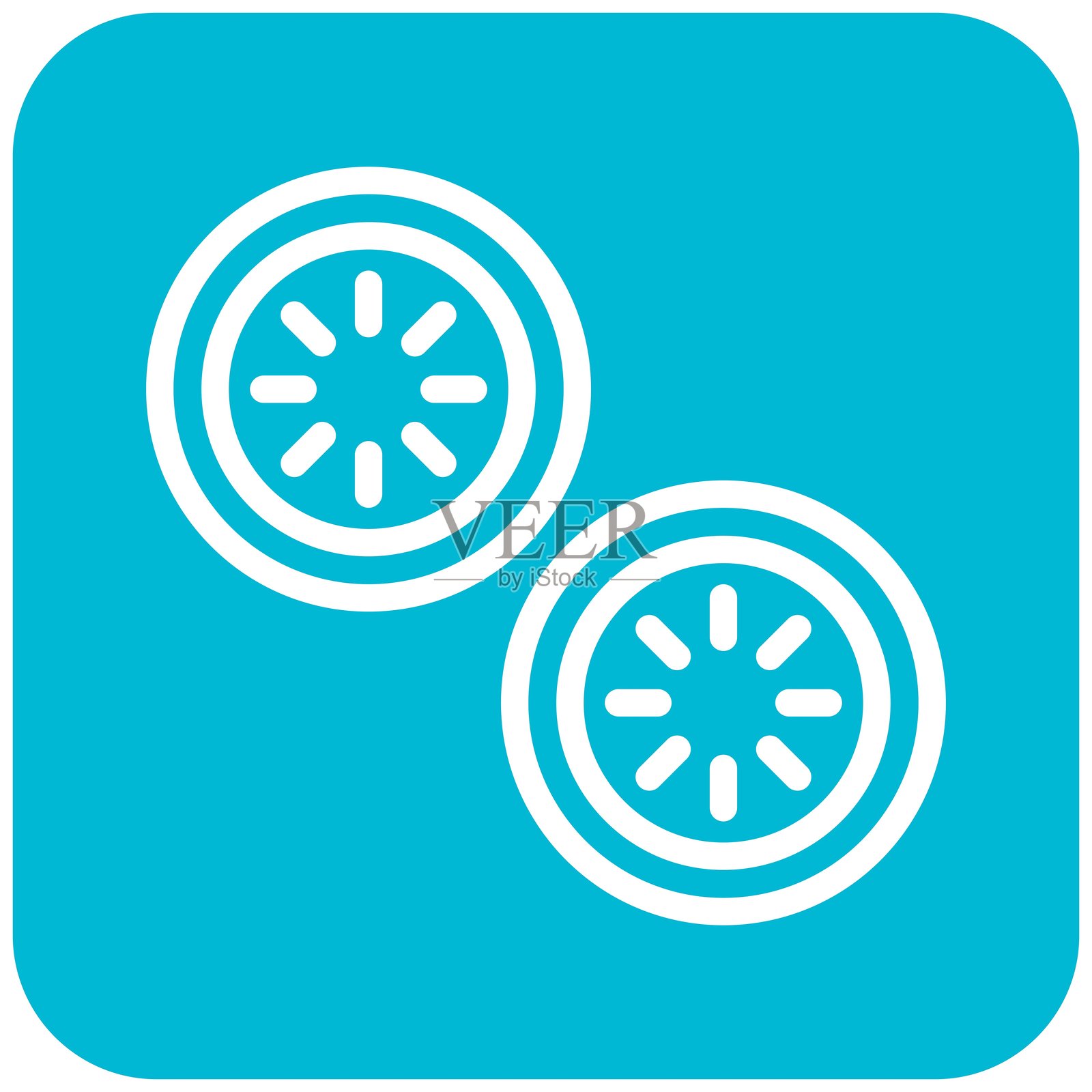 黄瓜片矢量图标设计插图插画图片素材