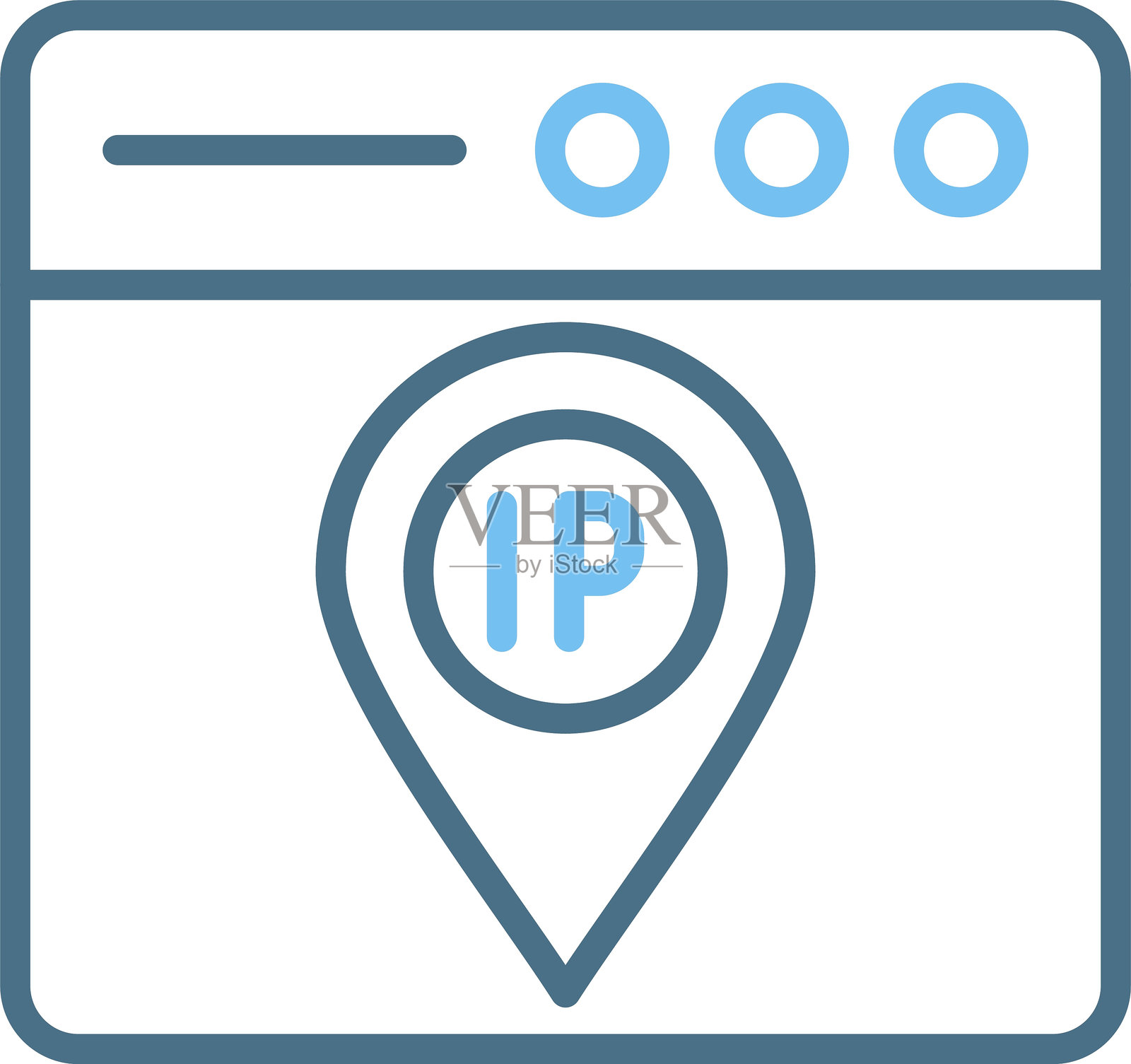 IP地址线条双色图标插画图片素材