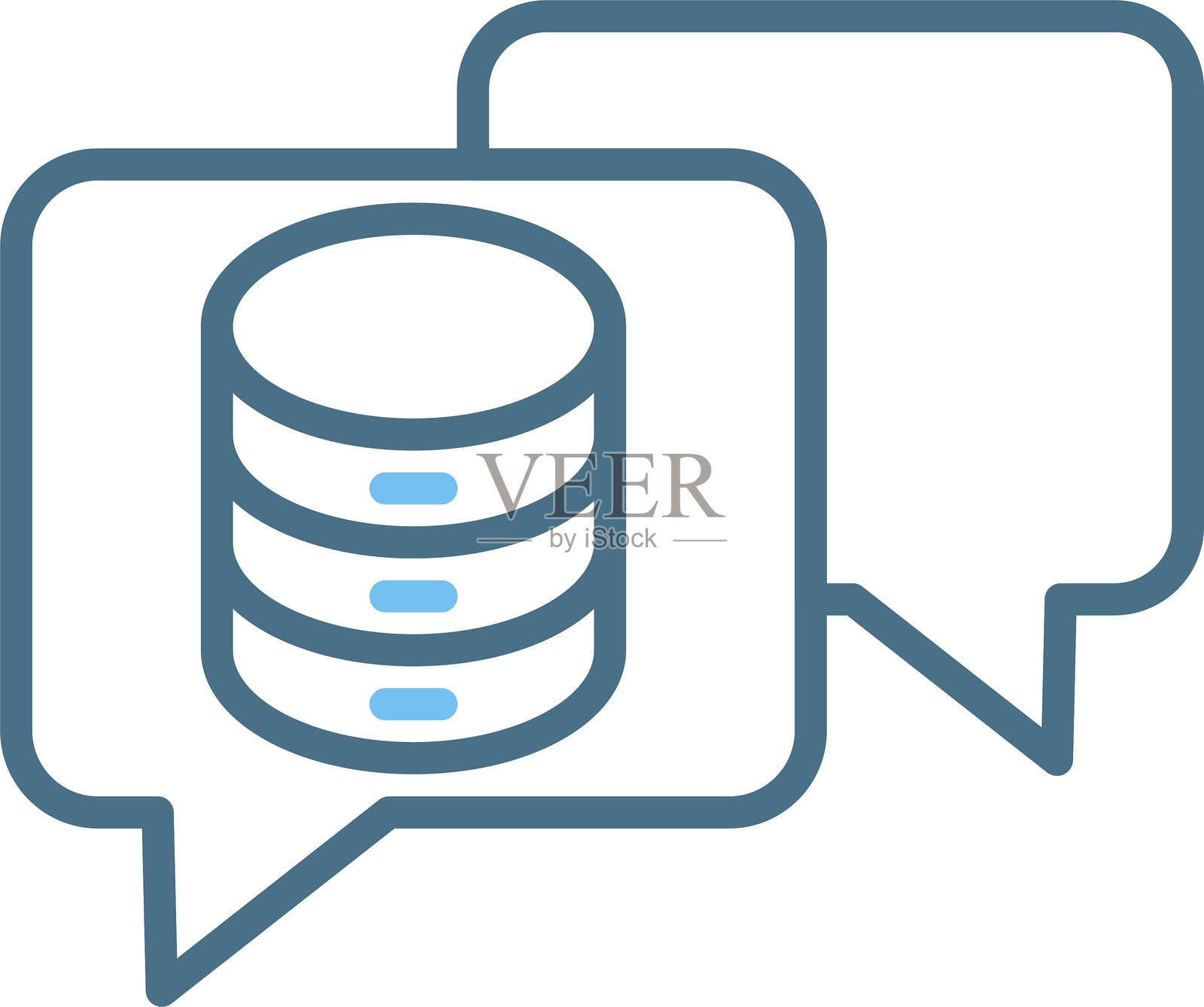 聊天线条双色图标插画图片素材