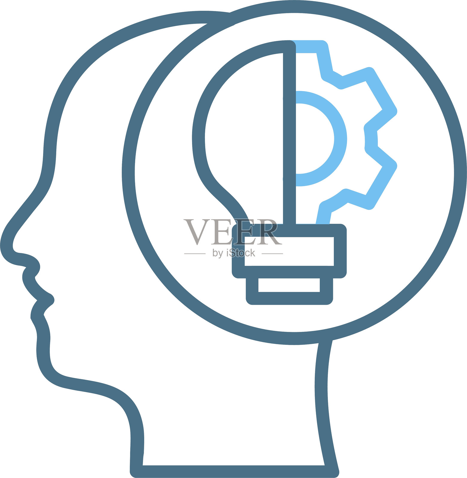 创新线条双色图标插画图片素材