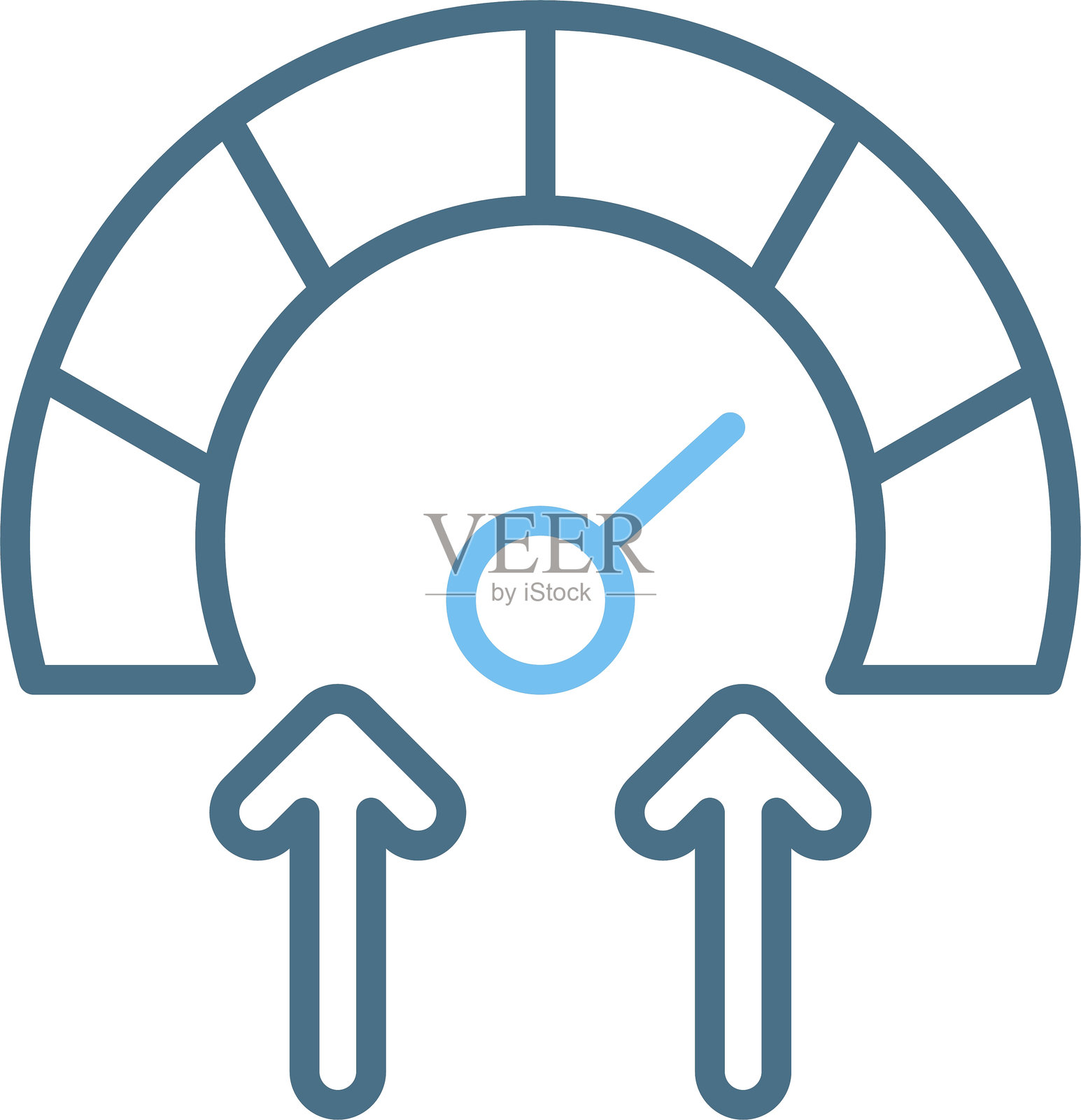 双色图标的计量线插画图片素材