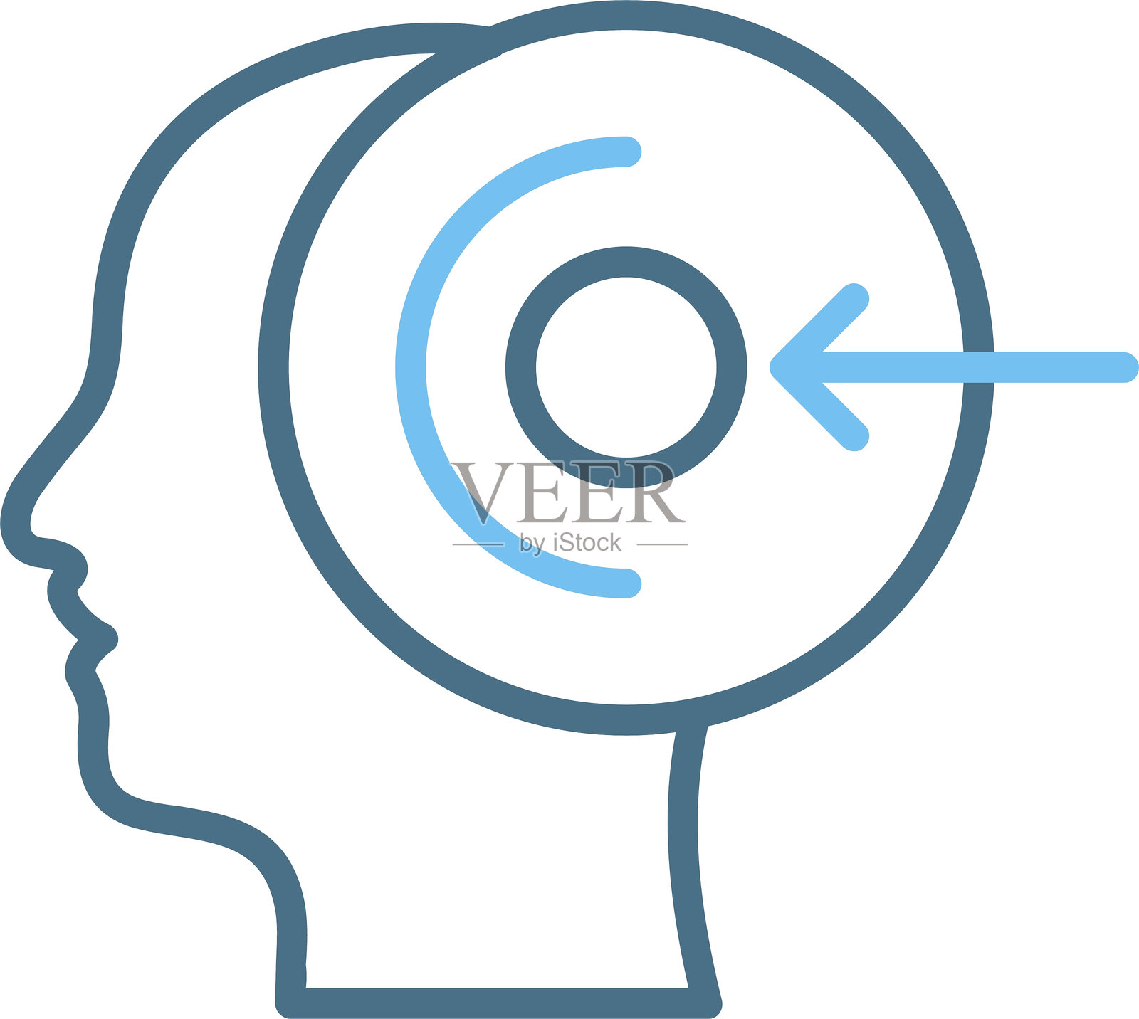 感知线条双色图标插画图片素材