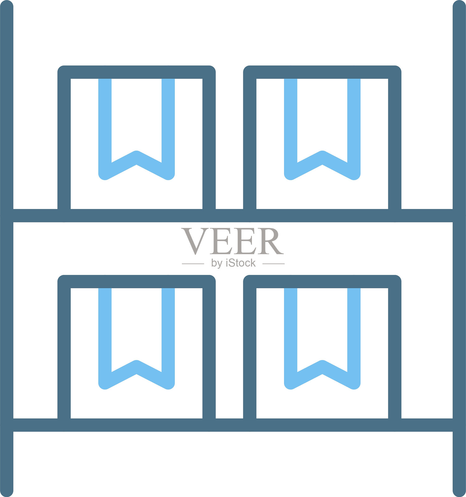 库存线条双色图标插画图片素材