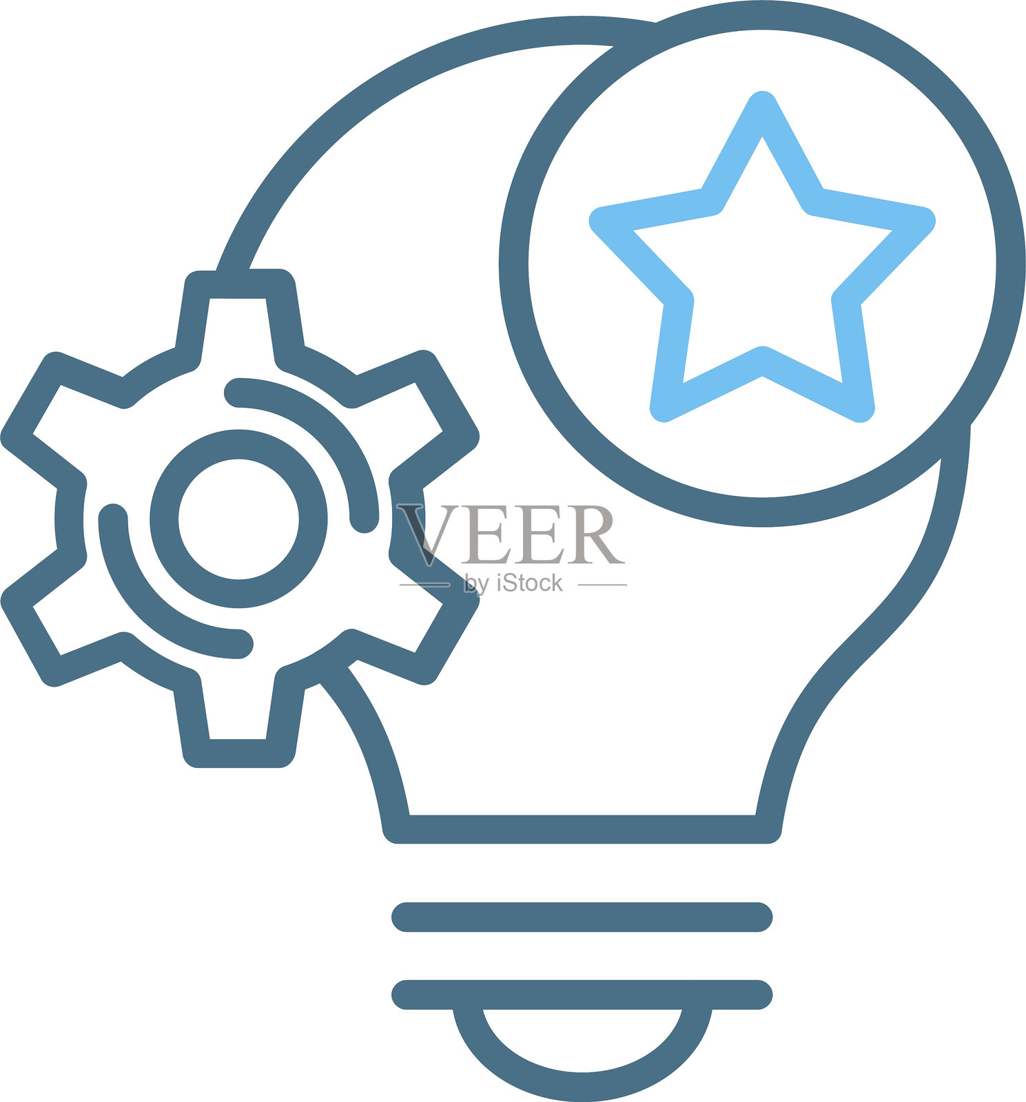 创意线条双色图标插画图片素材