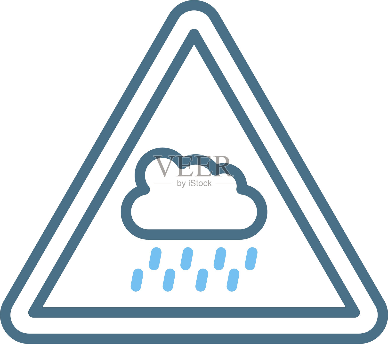 雨线双色图标插画图片素材