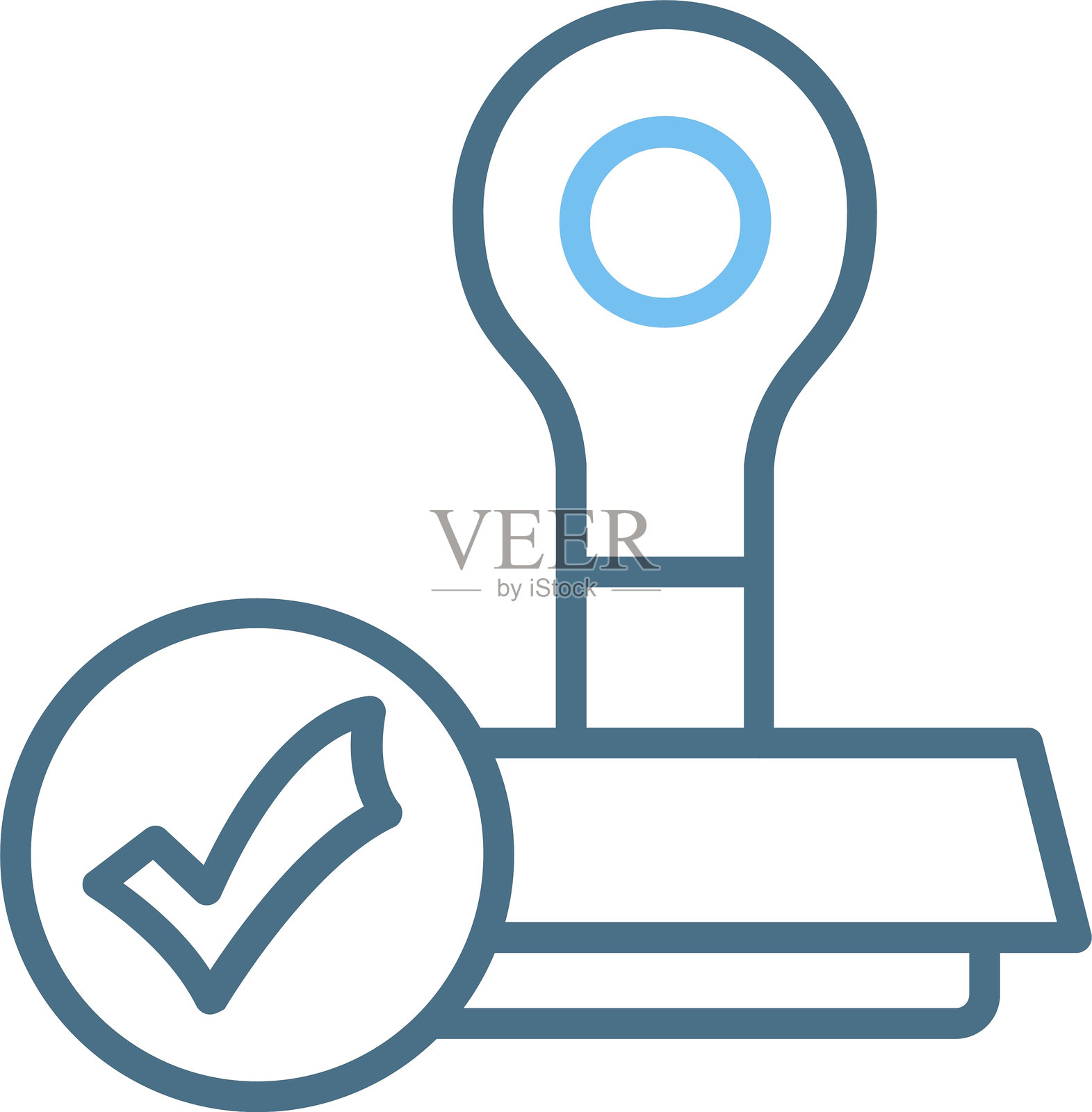 验证线双色图标插画图片素材