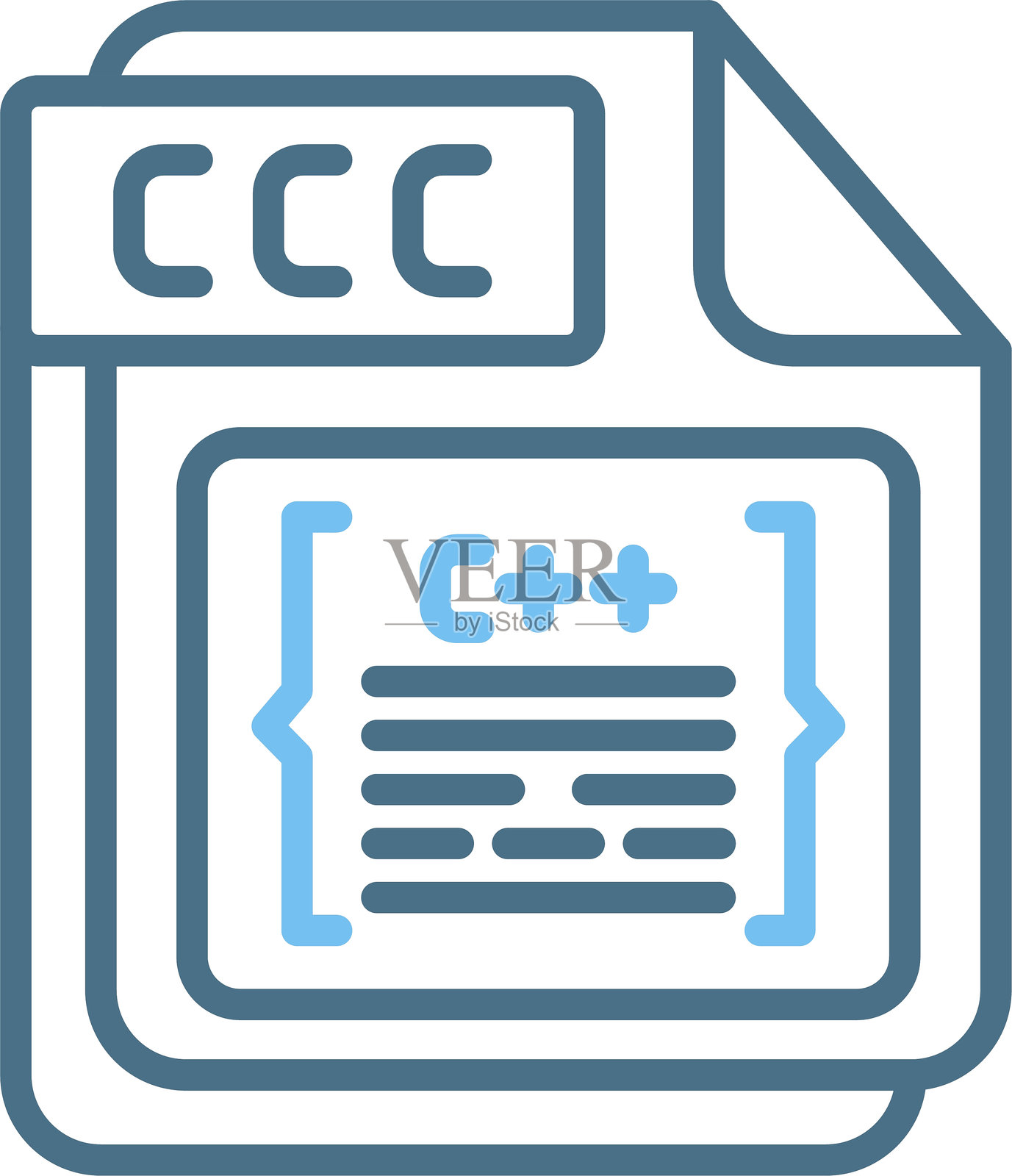 CCC线双色图标插画图片素材