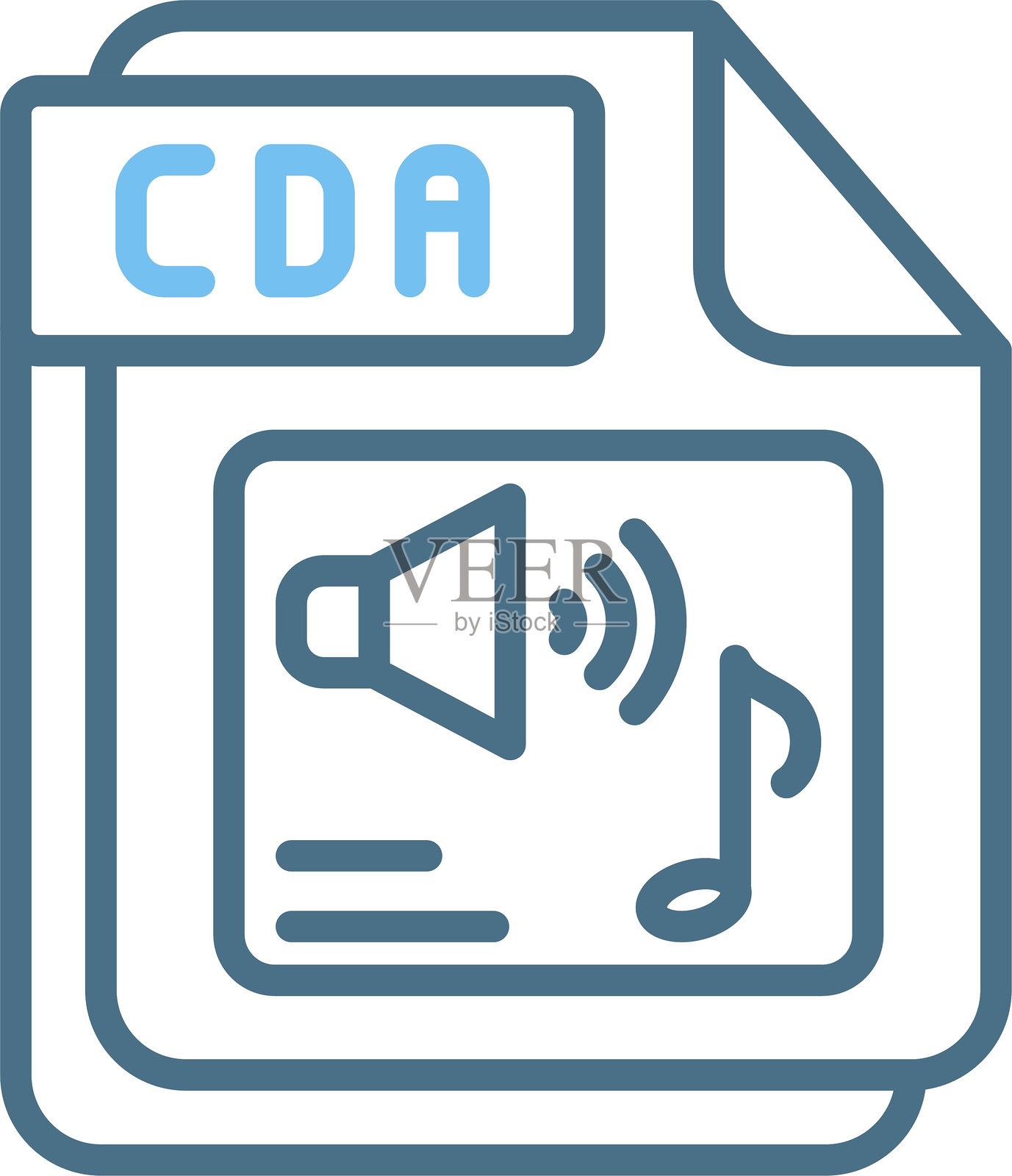 CDA线双色图标插画图片素材