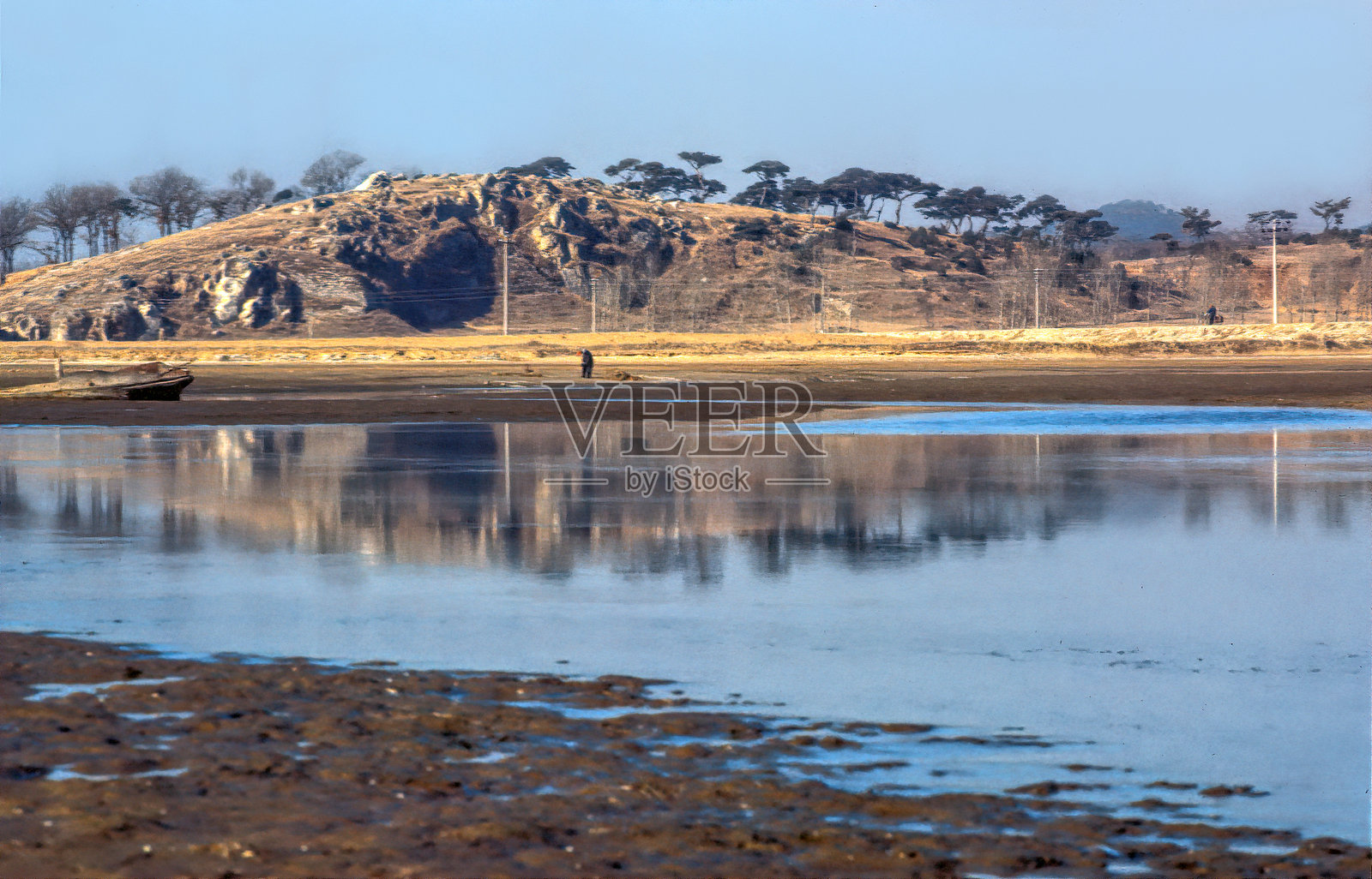 1985年4月北戴河沙滩北岸照片摄影图片