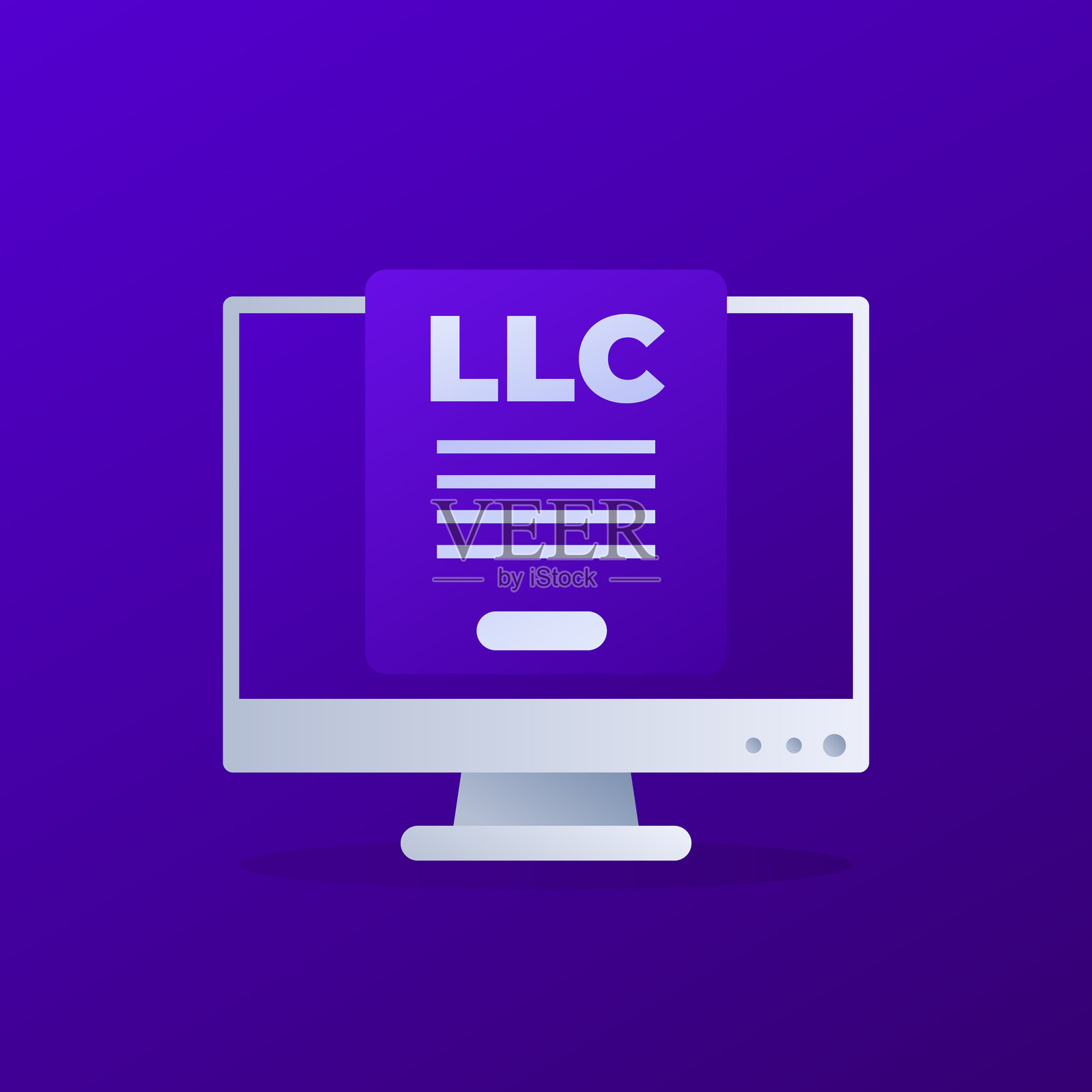 有限责任公司在线注册矢量图标，有限责任公司插画图片素材