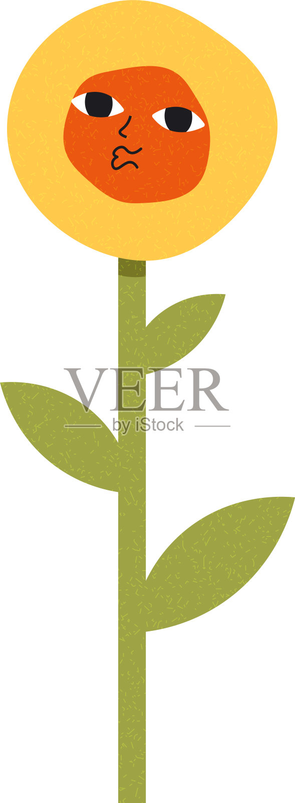 纸艺风格的花卉元素13个插画图片素材