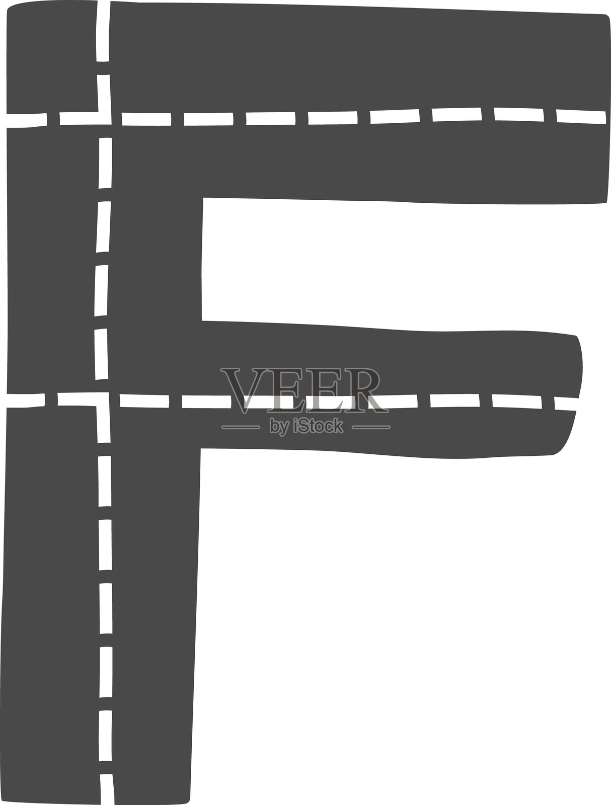 儿童字母公路元素插画图片素材